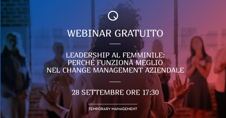 Webinar Percinque - Leadership al femminile: perché funziona meglio nel change management aziendale - 28 settembre 2023, ore 17:30 su Zoom